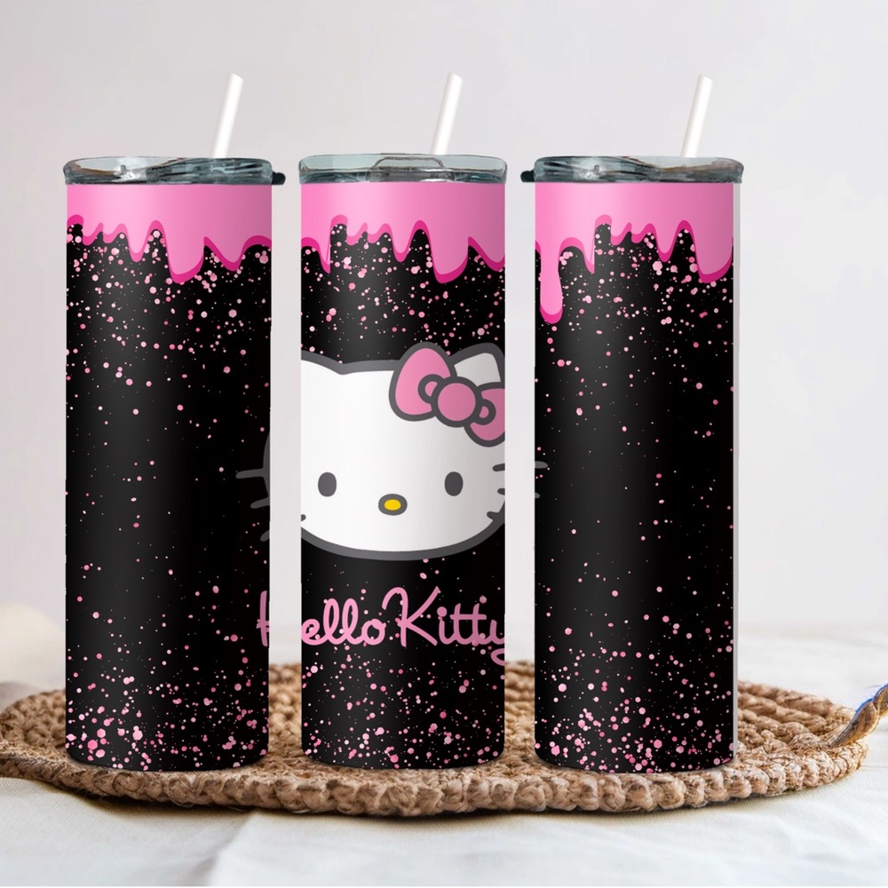 20 oz stainless steel tumbler.  Hello kitty inspired.